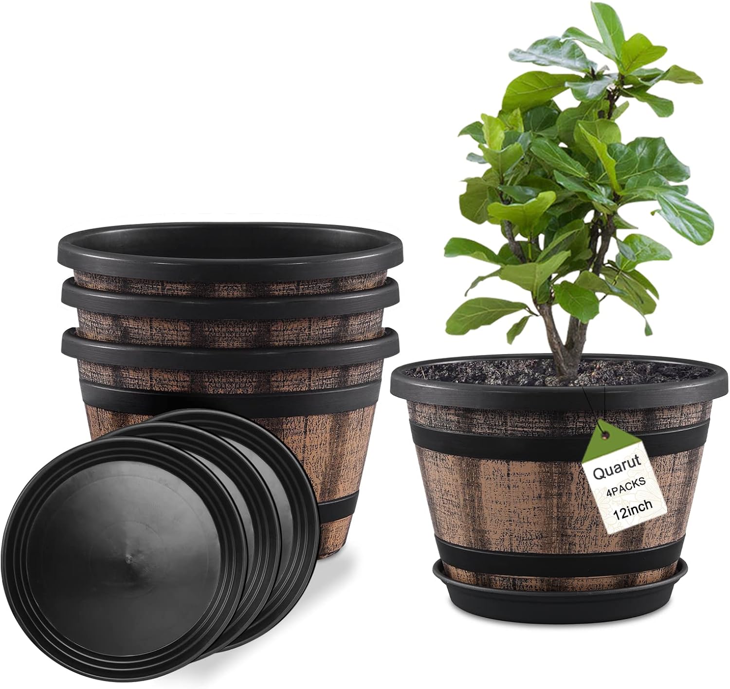 terracotta plant pots set outdoor