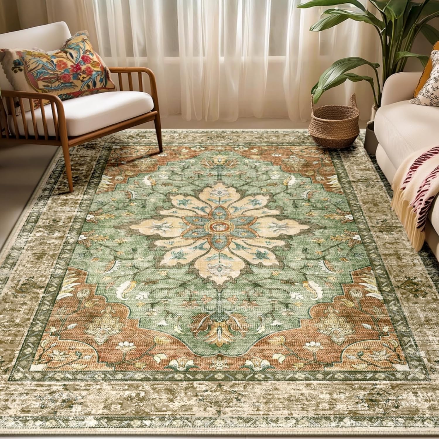 Jute area rug