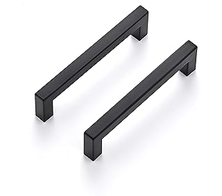Ravinte 30 Pack 5 Inch Kitchen Square Cabinet Handles Matte Black Pulls Drawer Hardware for Cabinets Cupboard