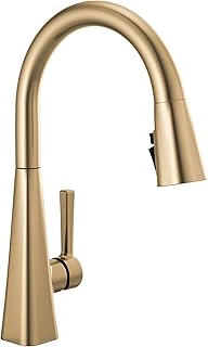 Delta Faucet Lenta Gold Kitchen Faucet, Kitchen Faucets with Pull Down Sprayer, Kitchen Sink Faucet, Gold Faucet for Kitchen Sink with Magnetic Docking Spray Head, Champagne Bronze 19802Z-CZ-DST