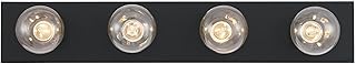 Westinghouse 6117600 Traditional Four-Light Indoor Vanity Light Fixture, Matte Black