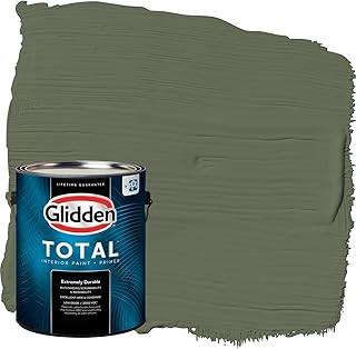 Glidden Total Interior Wall Paint and Primer All-in-One, All About Olive Green, Eggshell, 1 Gallon - bathroom faucet aerator replacement