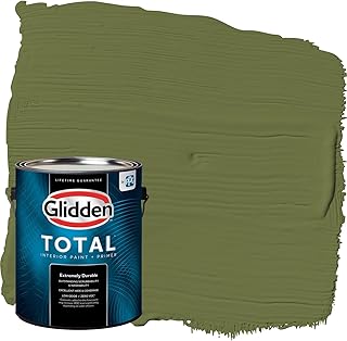 Glidden Total Interior Wall Paint & Primer All-in-One, Oakmoss/Green, Eggshell, 1 Gallon