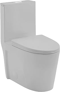 St. Tropez One-Piece Elongated Toilet Vortex™ Dual-Flush 1.1/1.6 gpf in Matte Gray