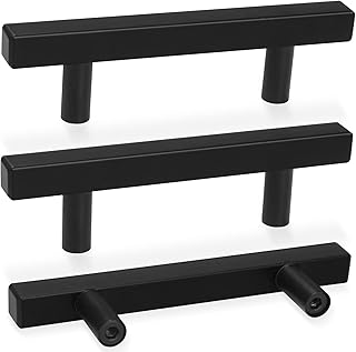 AEEKEL 30 Pack Square Cabinet Handles Matte Black Drawer Pulls 5