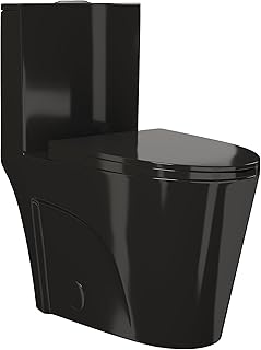 St. Tropez One Piece Elongated Toilet Vortex™ Flush in Glossy Black 1.1/1.6 gpf