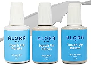 Alora Touch-Up Paint | Matte Finish for Drywalls, Concrete, Brick, Tile, Doors, Cabinets & More | Multi-Tone Gray Repair Kit | Quick-Dry, Low-Odor, Ultra-Low VOC | No Sanding or Primer Needed | 3 Pack