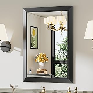 Briivue 22x30 black bathroom mirror wall mounted