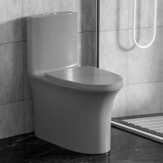 WinZo Matte Grey Toilet modern bathroom tile ideas for small bathrooms