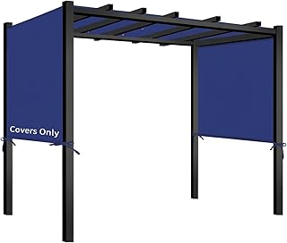 Universal Waterproof Pergola Canopy Shade Cover Replacement - 17'x6.8' Outdoor Sun Shades Canopy Top for Patio Gazebo Deck Balcony Porch, Cover Only (Blue)
