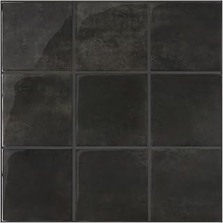 Commomy Thicker Black Peel and Stick Tiles - 10 pcs of 12