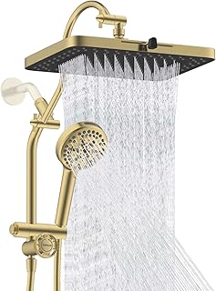 Hibbent Gold Shower Head Combo