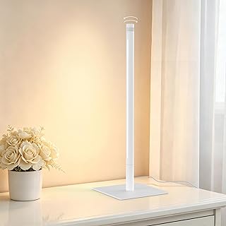 Modern LED Table Lamp with Adjustable Shade, Indirect Light Bedside Lamp for Shabbos and Daily Use,8W Eye Caring Nightstand Lamp,Plug-in Slim Desk Kosher Lamp for Bedroom,Living Room