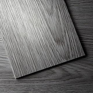 Hilarious Peel and Stick Vinyl Floor Tiles, Dark Gray Wood Look, 36 Planks Cover 54 Sq.Ft Waterproof Self-Adhesive Flooring for Kitchen Bathroom, Living Room, RV, Modern Style Vinyl Flooring, Easy DIY
