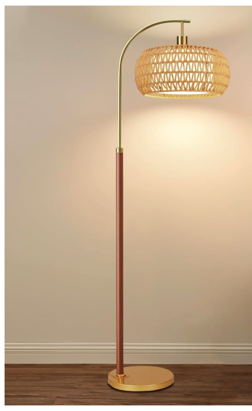 Rattan floor lamp